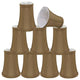 30247-9 Small Bell  Chandelier Clip On Lamp Shade Light Brown 2 1/2"x4"x5"