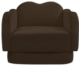 Bloom Upholstered Chair, Brown, Velvet