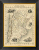 "Chile And La Plata, 1851" Framed Canvas Giclee by R.M. Martin, 20"x26"