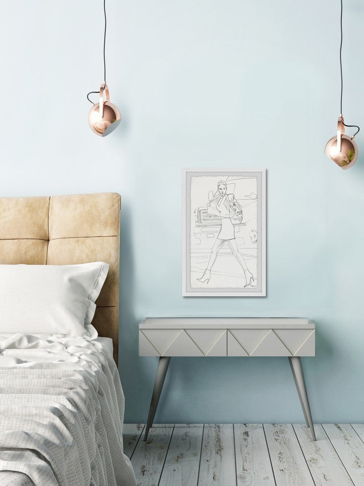 "Boots on Point" Framed Painting Print, 8"x12"