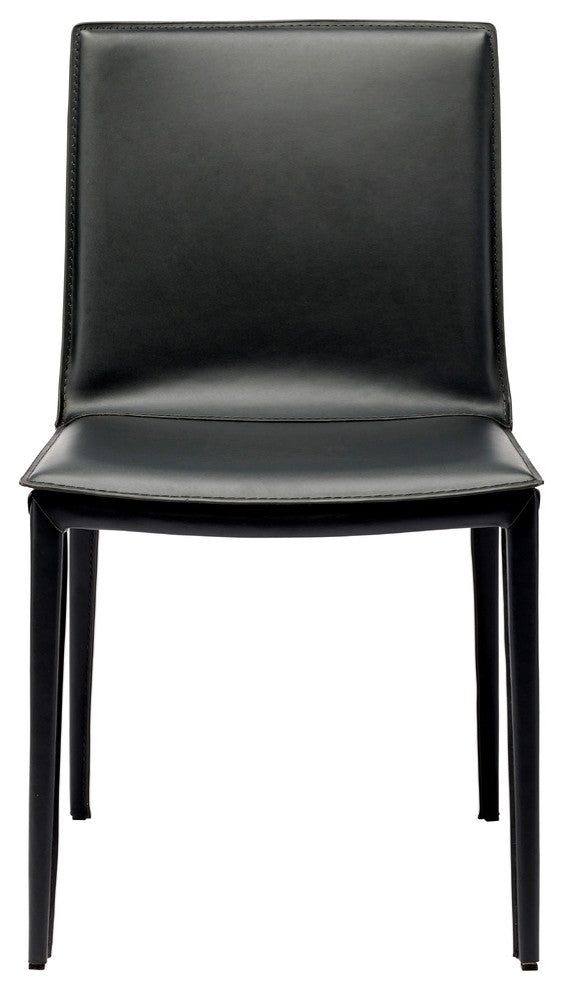 Palma Black Leather Dining Chair
