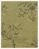 Weave & Wander Aleska Oriental Floral Hand Knot Wool Rug, Light Green, 5'6"x8'6"