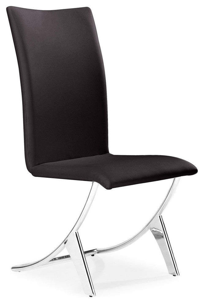 Zuo Delfin Dining Chairs, Set of 2, Espresso