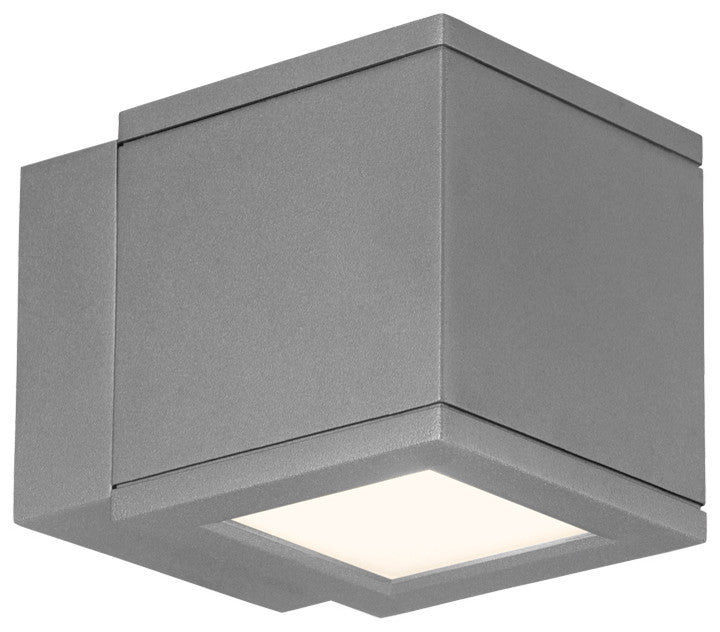 WAC Lighting Rubix LED Outdoor Up and Down Wall Light, Graphite