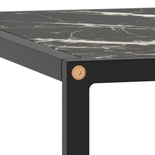 vidaXL Coffee Table End Table Accent Sofa Table for Bedroom Black Marble Glass
