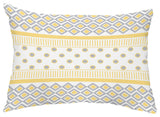 Scrambled Prints 14"x20" Abstract Decorative Outdoor Pillow, Yellow