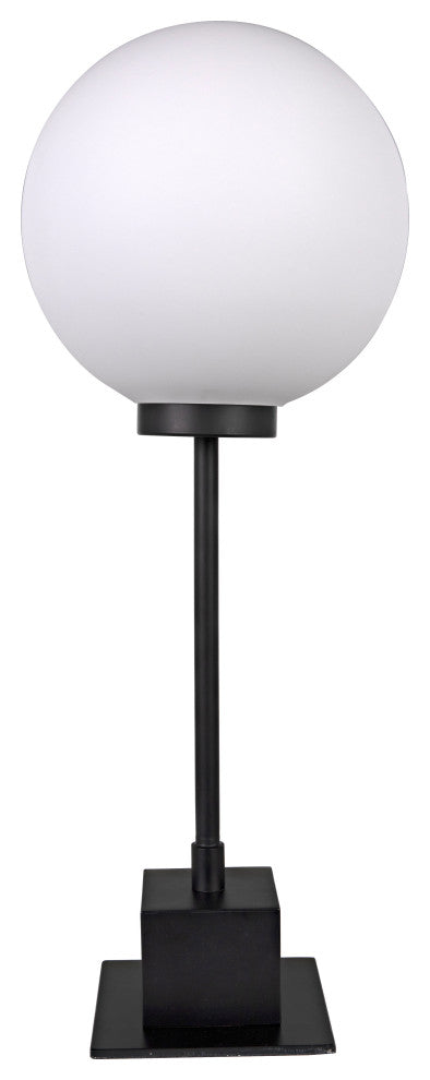 Mond Table Lamp, Black Steel