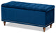Geneva Navy Blue Velvet Fabric Tufted Storage Ottoman Bench