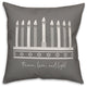 Peace Love Light Menorah 16"x16" Throw Pillow