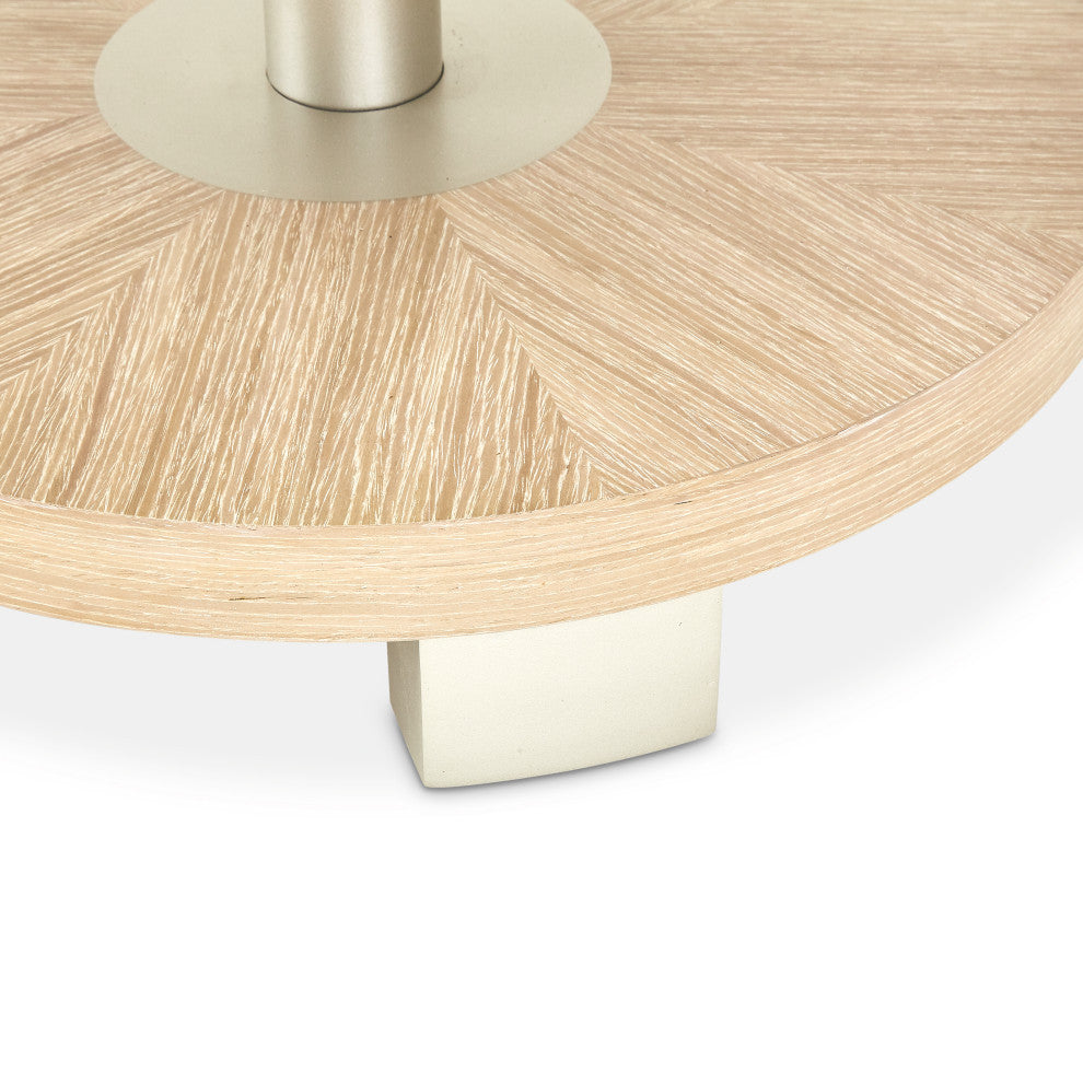 Laguna Ridge Round Chair Side Table, Washed Oak