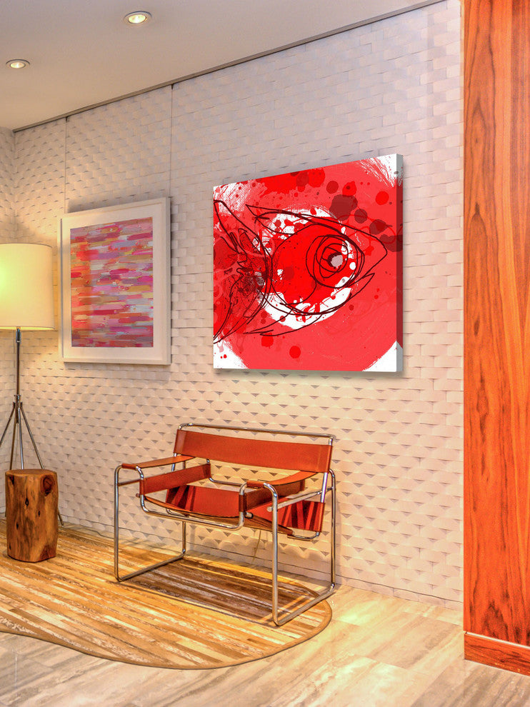 "Red Fish" Painting Print on Canvas by Irena Orlov