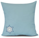 Star's Corner,Geometric Print Pillow,Light Blue, 16" x 16"