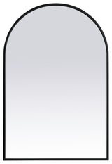 Metal Frame Arch Mirror 24X36 Inch, Black