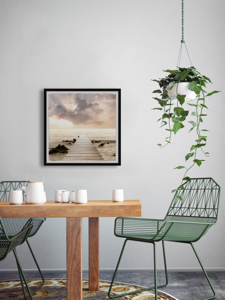 "Enjoy Every Sunset" Framed Painting Print, 12x12