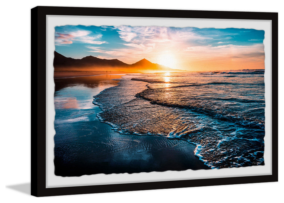 "Sunsets and Silhouettes" Framed Painting Print, 12x8