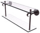 Clearview 22" Two Tiered Glass Shelf with Twisted Accents, Antique Bronze