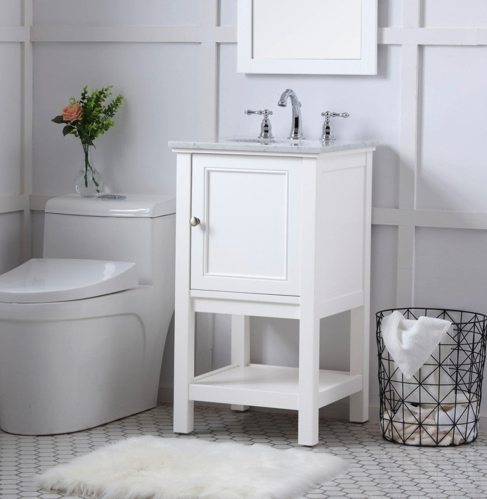 Matilda 19" Single Bathroom Vanity Set, White