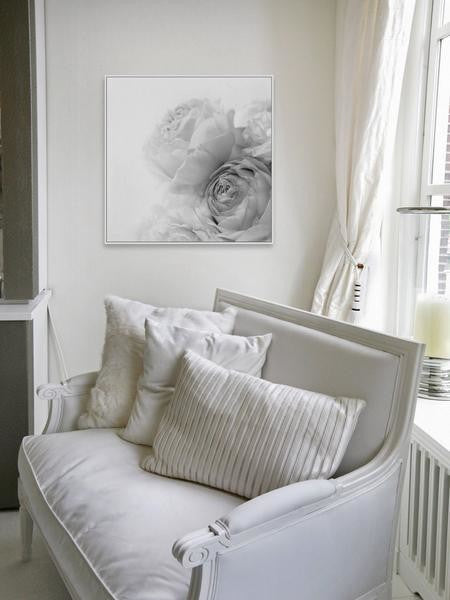 "Roses II" Floater Framed Painting Print on Canvas, 40"x40"