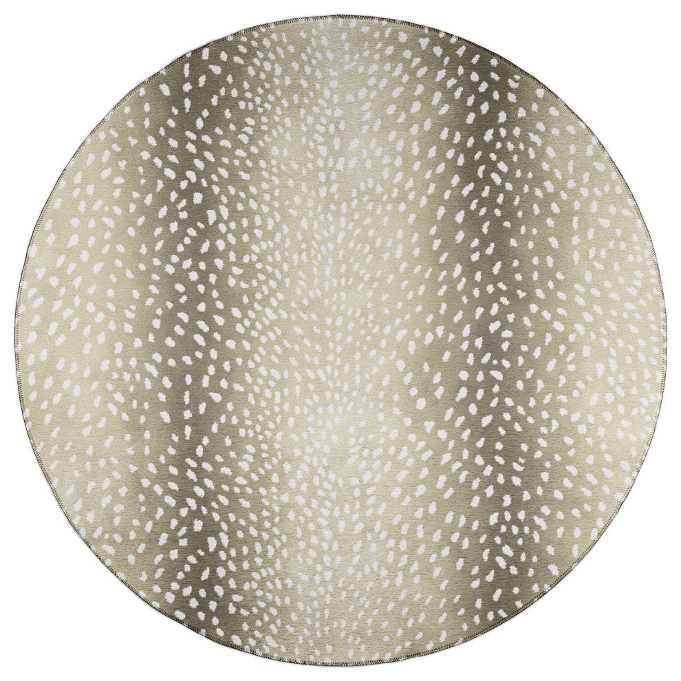 Indoor/Outdoor Mali ML3 Stone Machine Washable 8' x 8' Round Rug