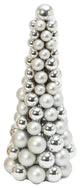 18" Silver Ornament Cone Tree