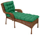 74"X19" Squared Outdoor Solid Tufted Chaise Lounge Cushion, Tangerine Dream