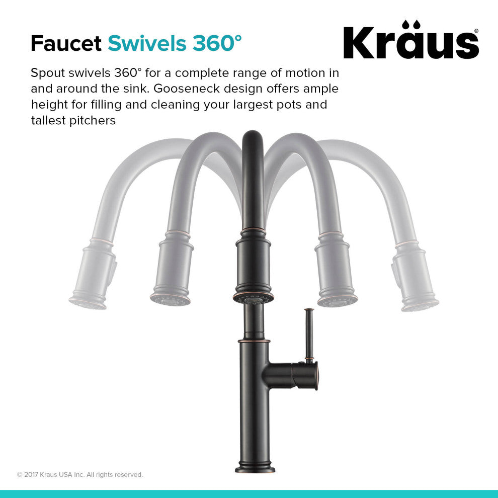 Sellette Pull-Down Kitchen Faucet, Spot-Free Stainless Steel, Soap Dispenser