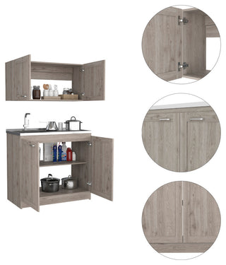 Perseus Cabinet Set, Light Gray