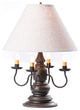 Handcrafted Wood Harrison Table Lamp With Linen Shade, Black