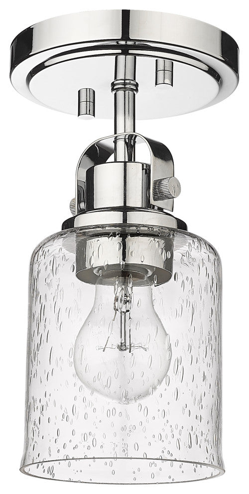 Z-LITE 340F1-CH 1 Light Flush Mount, Chrome