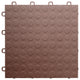 12"x12" Interlocking Garage Flooring Tiles, Coin Top, Set of 30, Brown
