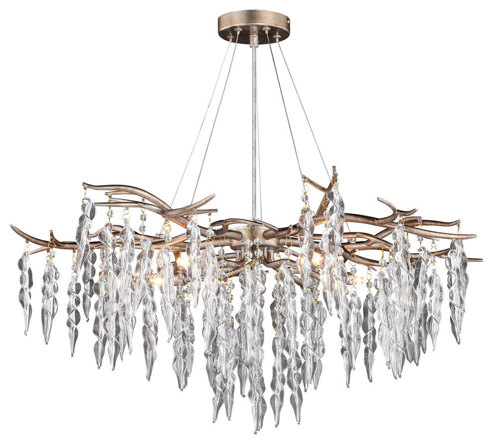 Rainier 5 Light Chandelier Silver Mist