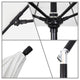 11' Bronze Collar Tilt Lift Fiberglass Rib Aluminum Umbrella, Olefin, Straw