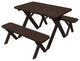 Pressure Treated Pine Cross Leg Picnic Table with Benches