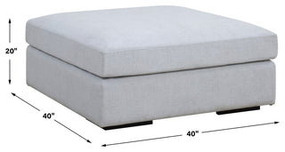 Uttermost Refuge Cloud Blue Sofa Ottoman