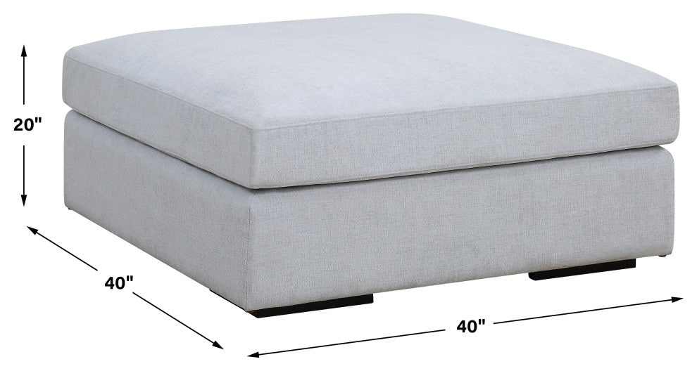 Uttermost Refuge Cloud Blue Sofa Ottoman