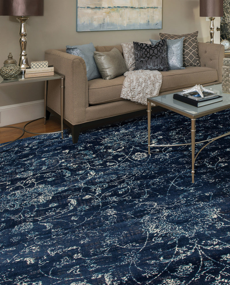 Karelia Ethereal Steel Blue 3'11"x5'11" Area Rug