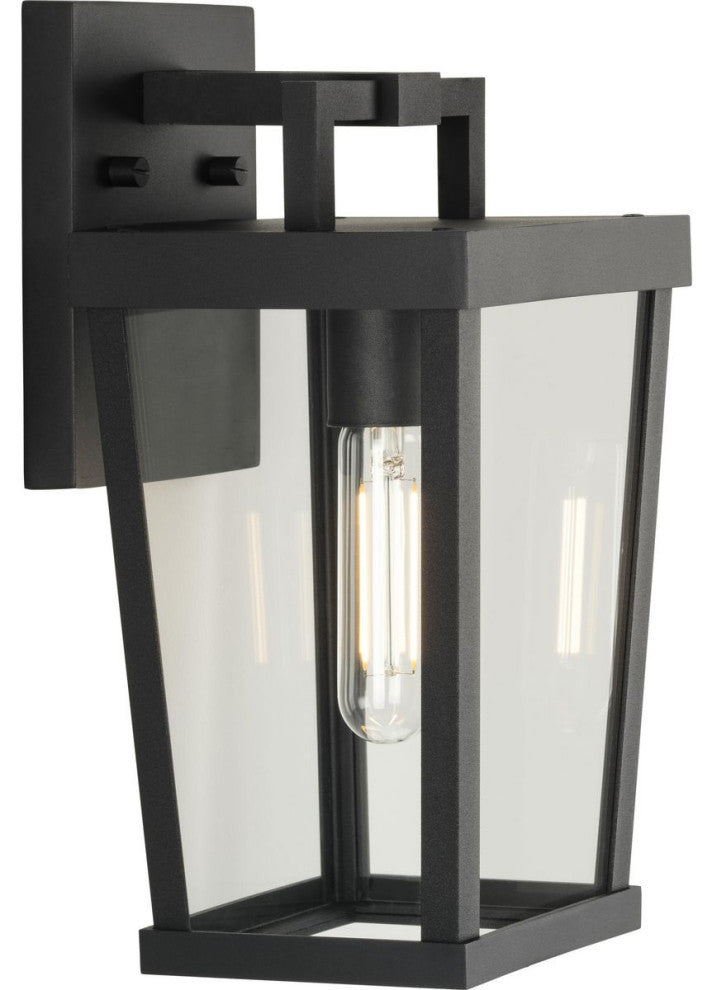 Tryon One-Light Black New Traditional Outdoor Wall Lantern, 7x7x12.62"