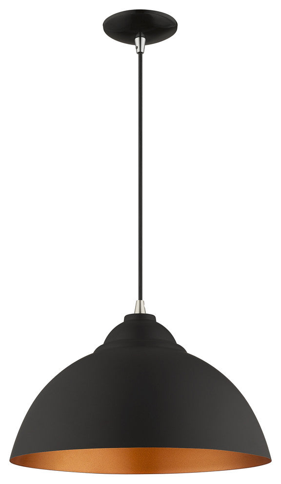 Livex Lighting Black 1-Light Mini Pendant