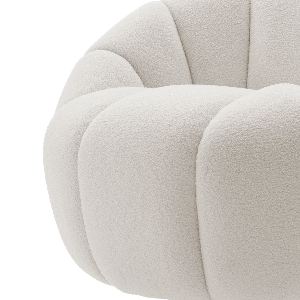Callista Swivel Accent Chair, Monroe White