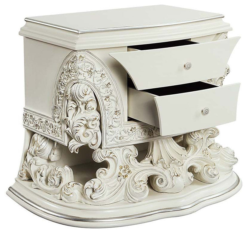 Acme Adara Nightstand Antique White Finish