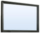 Benzara BM235481 45" Rectangular Wooden Frame Contemporary Mirror, Gray