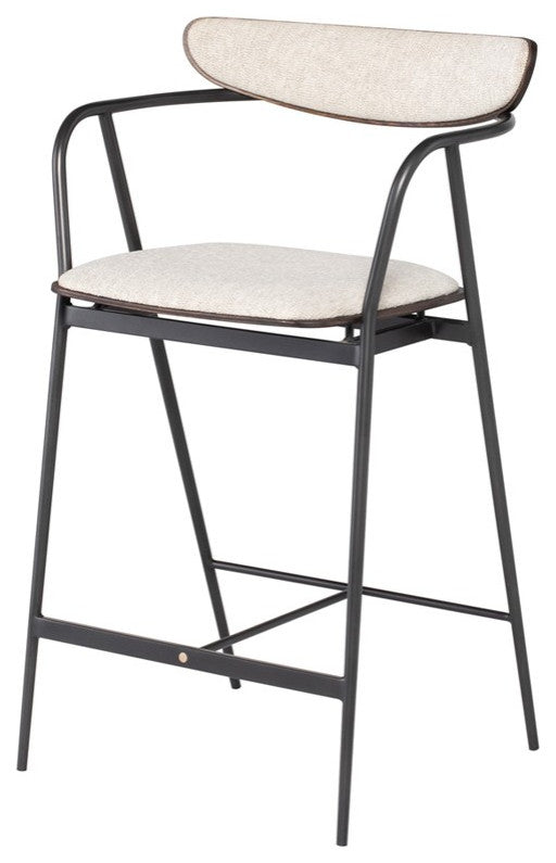 Gianni Shell Fabric Counter Stool