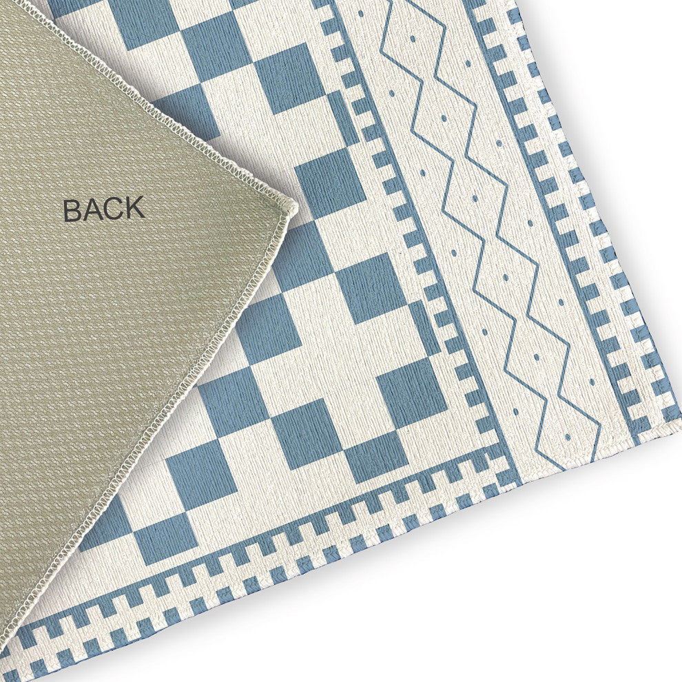 Cross and Squares Indoor/Outdoor Rug