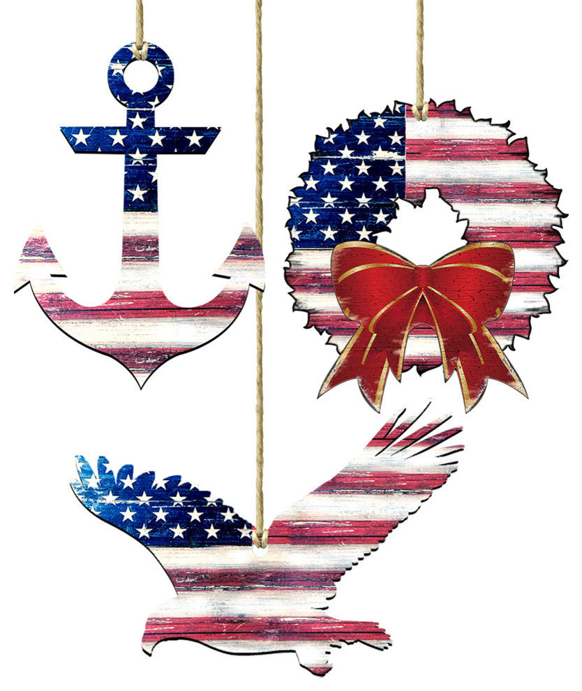 Patriotic Ornaments Set of 3