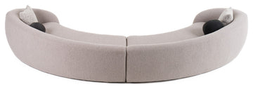 Modrest - Kilmer Modern Grey Curved Fabric Sectional Sofa