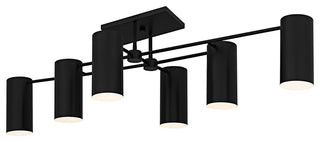 Quoizel FLD1750 Foreland 6 Light 50"W Semi-Flush Linear Ceiling - Matte Black