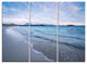 "Waves Splashing the Calm Seashore" Metal Wall Art, 3 Panels, 36"x28"