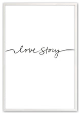 Opaque White 24" x 36" Inscribed Hearts Framed Print