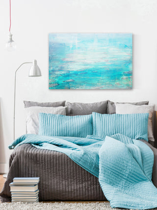 "White Surf" Painting Print on Wrapped Canvas, 24"x16"