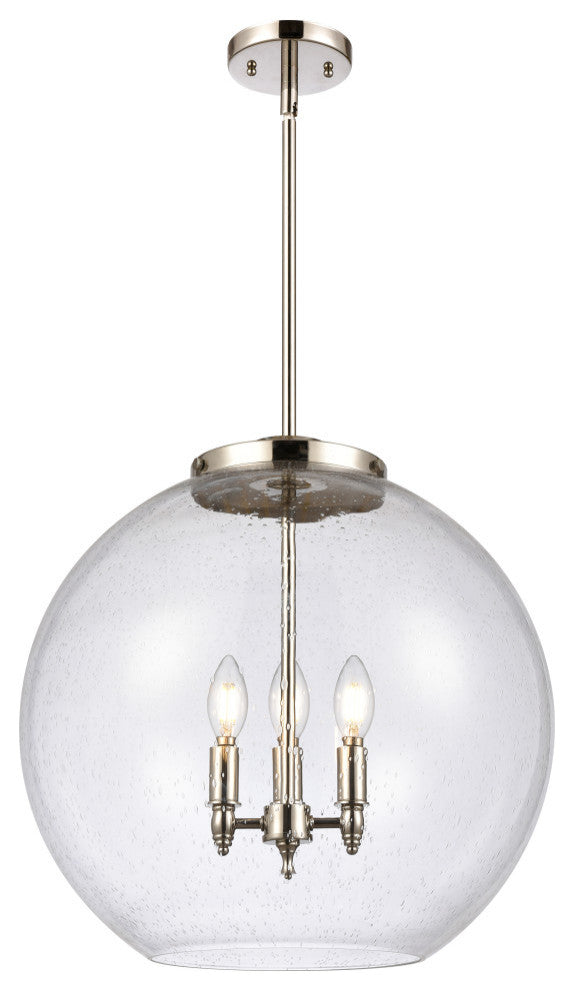 Athens Pendant, Polished Nickel, Seedy, Seedy